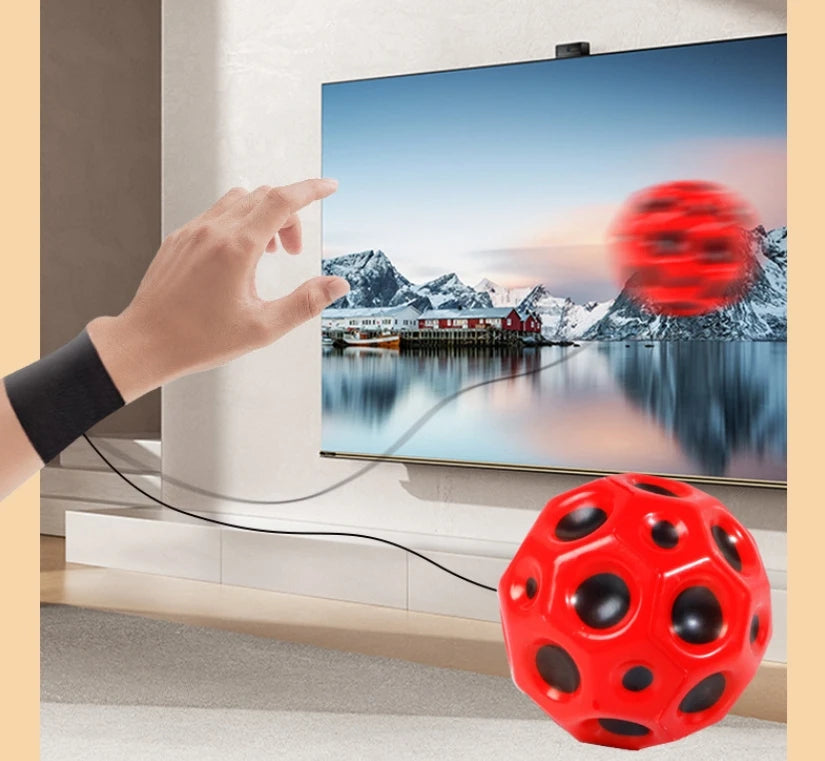 Super Bouncy Rubber Moon Ball Toy with Craters