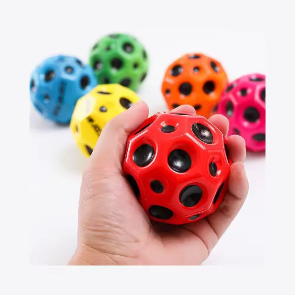 Super Bouncy Rubber Moon Ball Toy with Craters