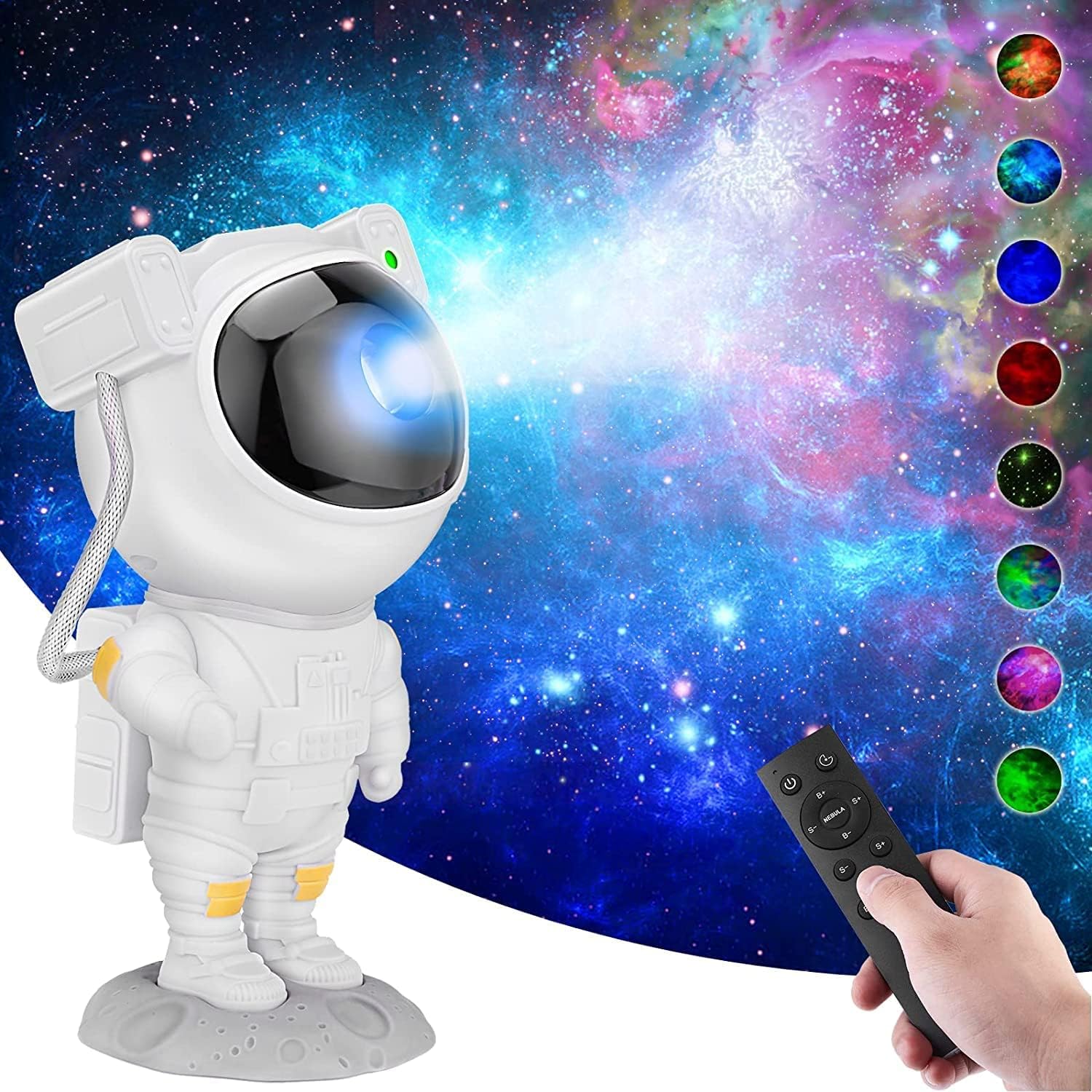 Astronaut Galaxy Projector Lamp – Star & Nebula Light for Home Decor