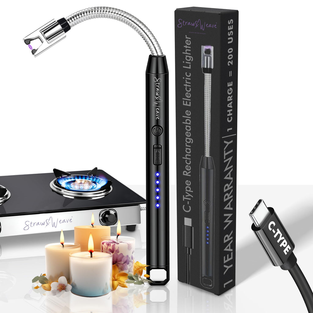 Rechargeable USB-C Electric Arc Lighter with Flexible Neck