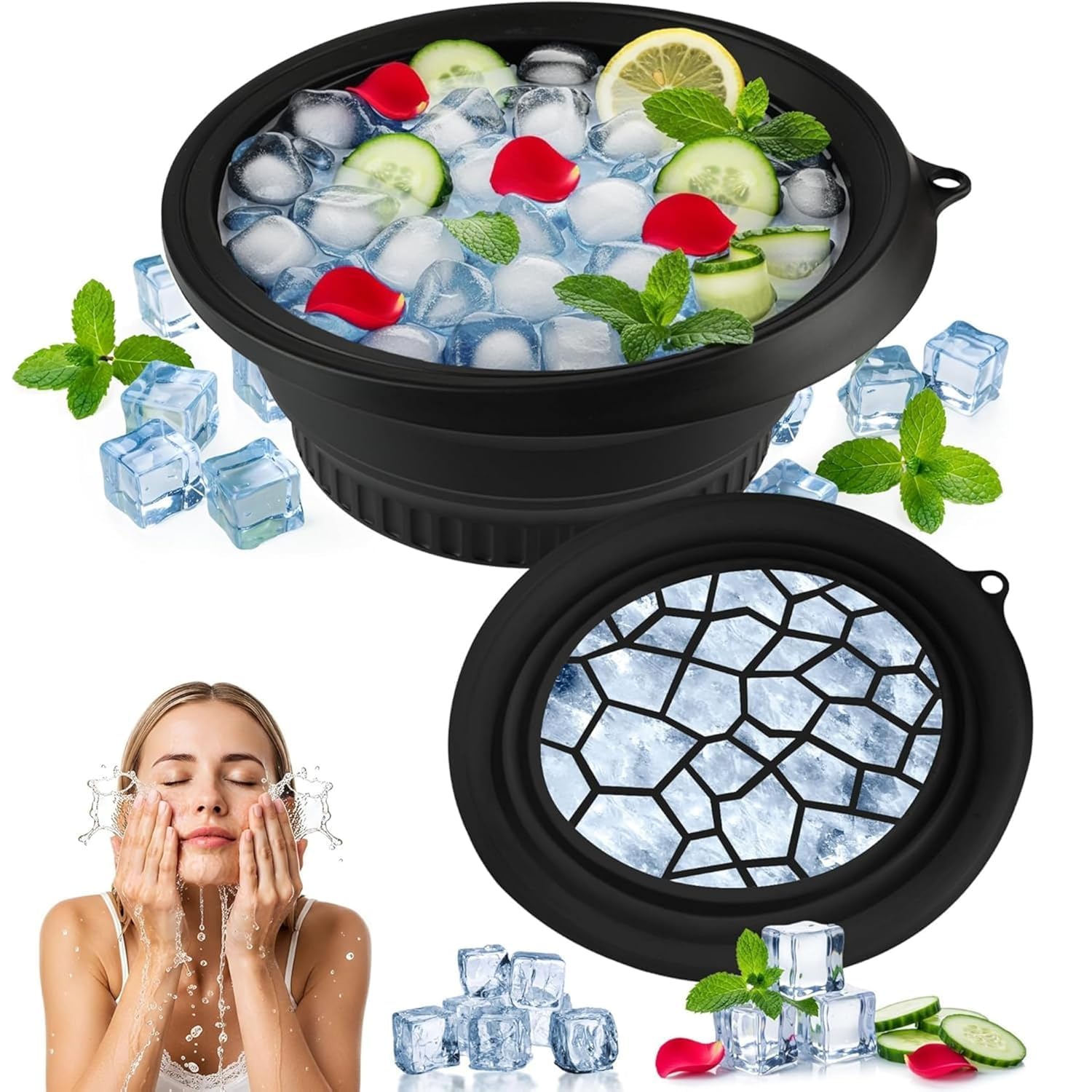 Silicone Ice Face Bowl for Skin Cooling Therapy