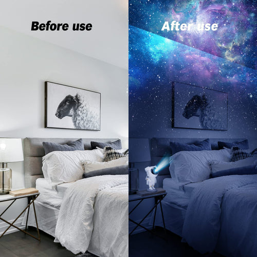 Astronaut Galaxy Projector Lamp – Star & Nebula Light for Home Decor
