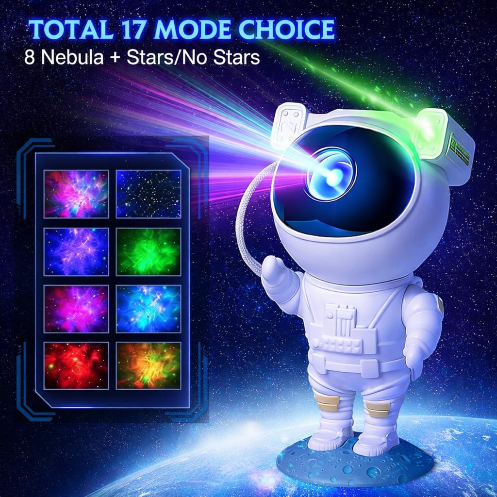 Astronaut Galaxy Projector Lamp – Star & Nebula Light for Home Decor