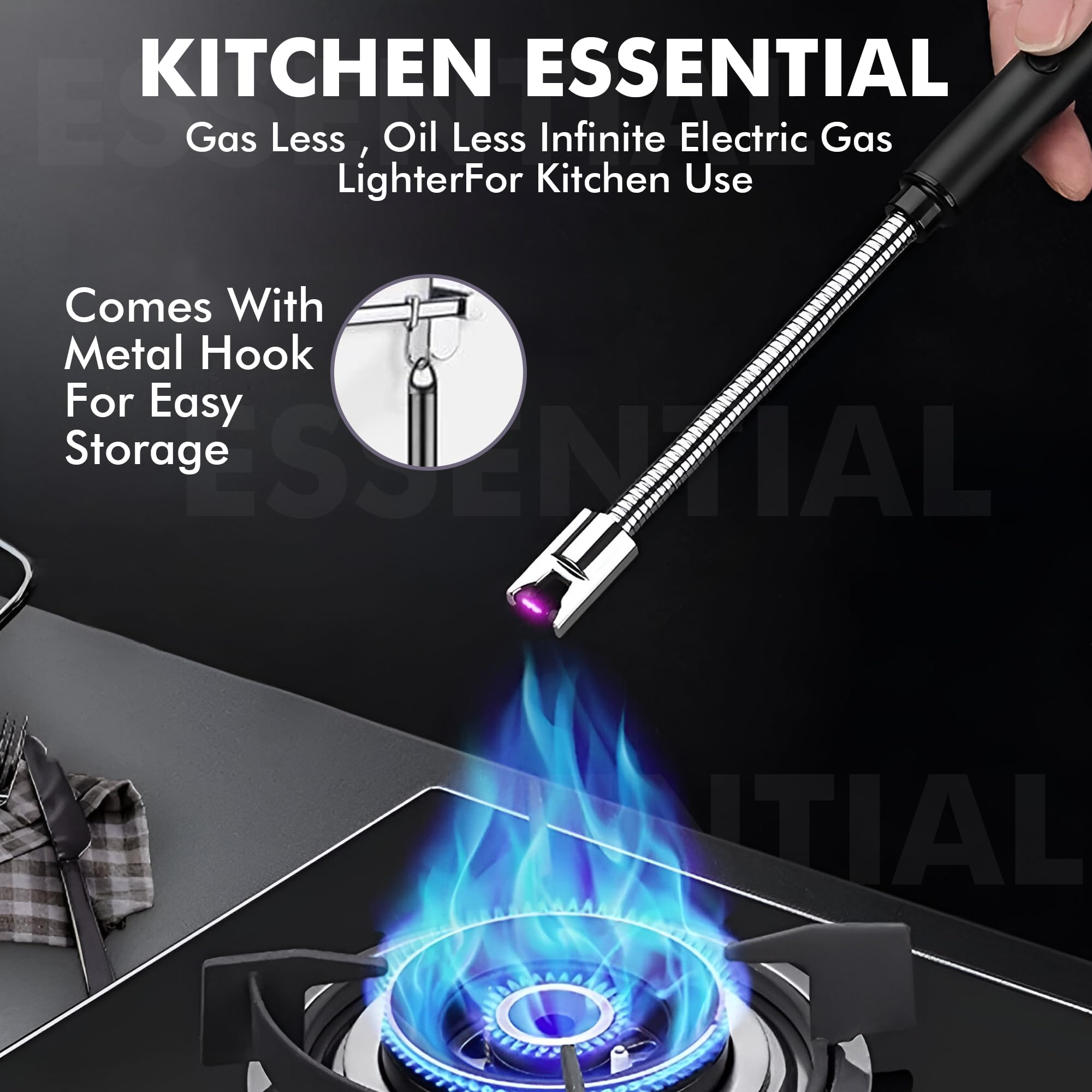 Rechargeable USB-C Electric Arc Lighter with Flexible Neck