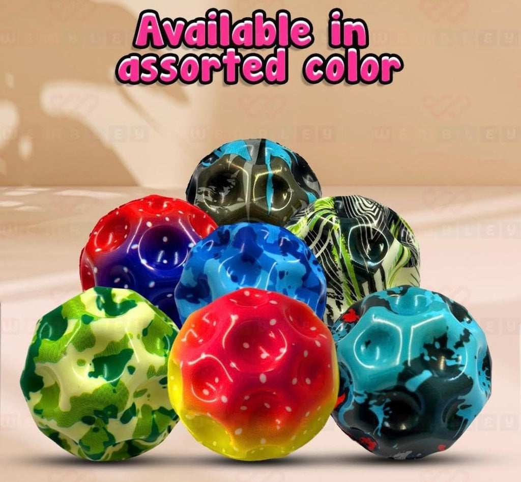 Super Bouncy Rubber Moon Ball Toy with Craters