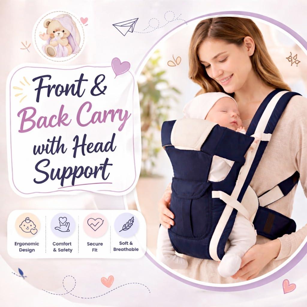 ComfortFit Adjustable Baby Carrier for Safe Baby Travel
