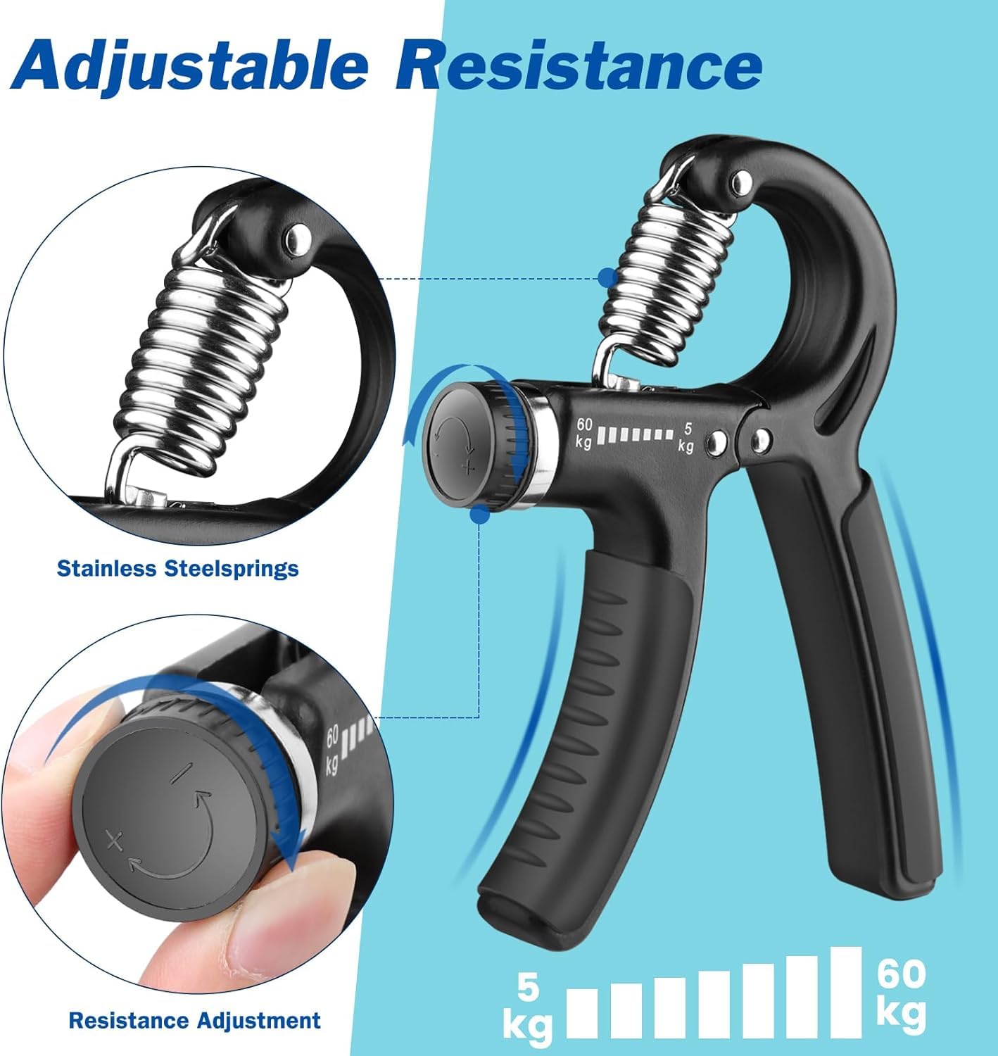 Adjustable Hand Grip Strengthener for Fitness Training