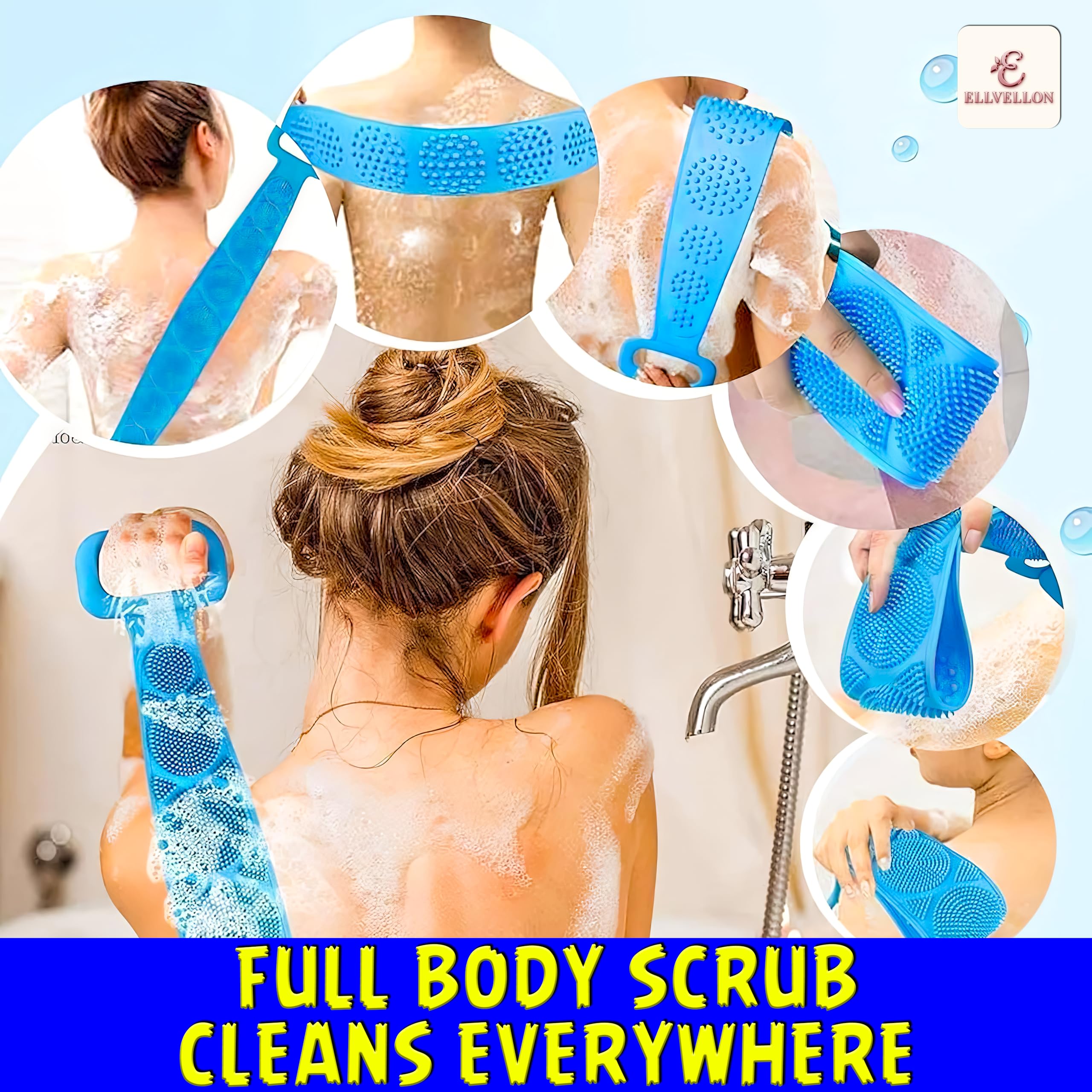 Silicone Body Scrubber Belt for a Spa-Like Clean