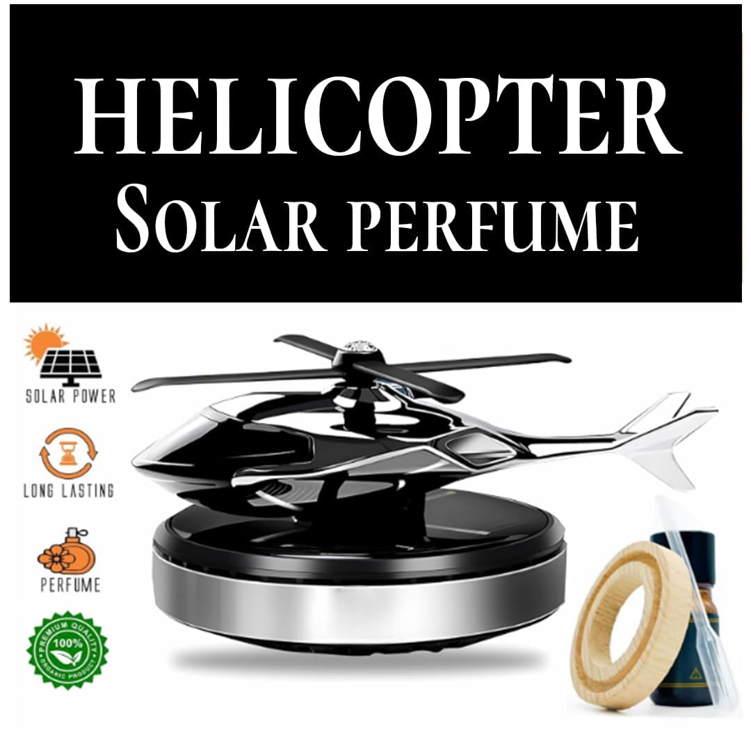 Solar Powered Helicopter Car Dashboard Aroma Diffuser