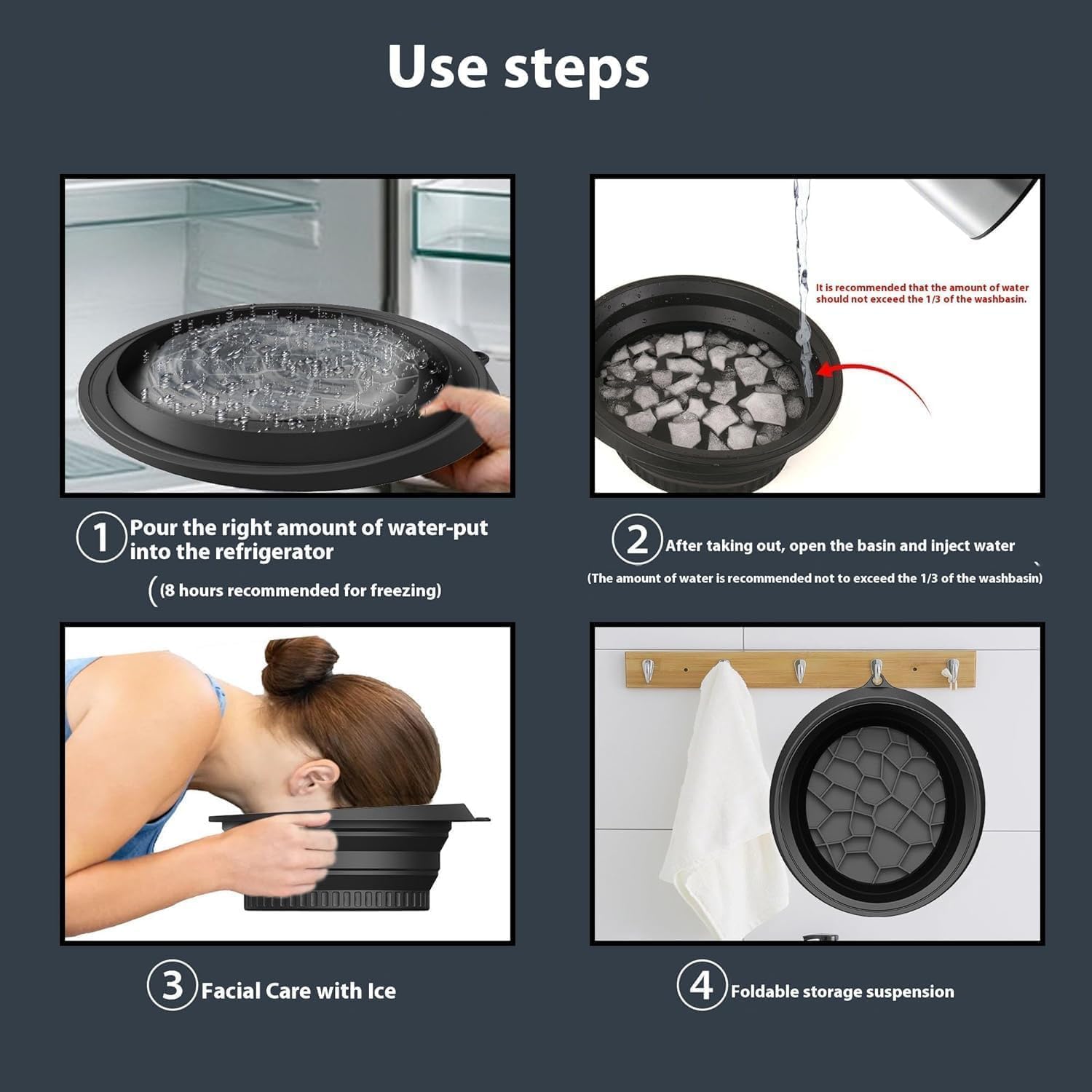 Silicone Ice Face Bowl for Skin Cooling Therapy