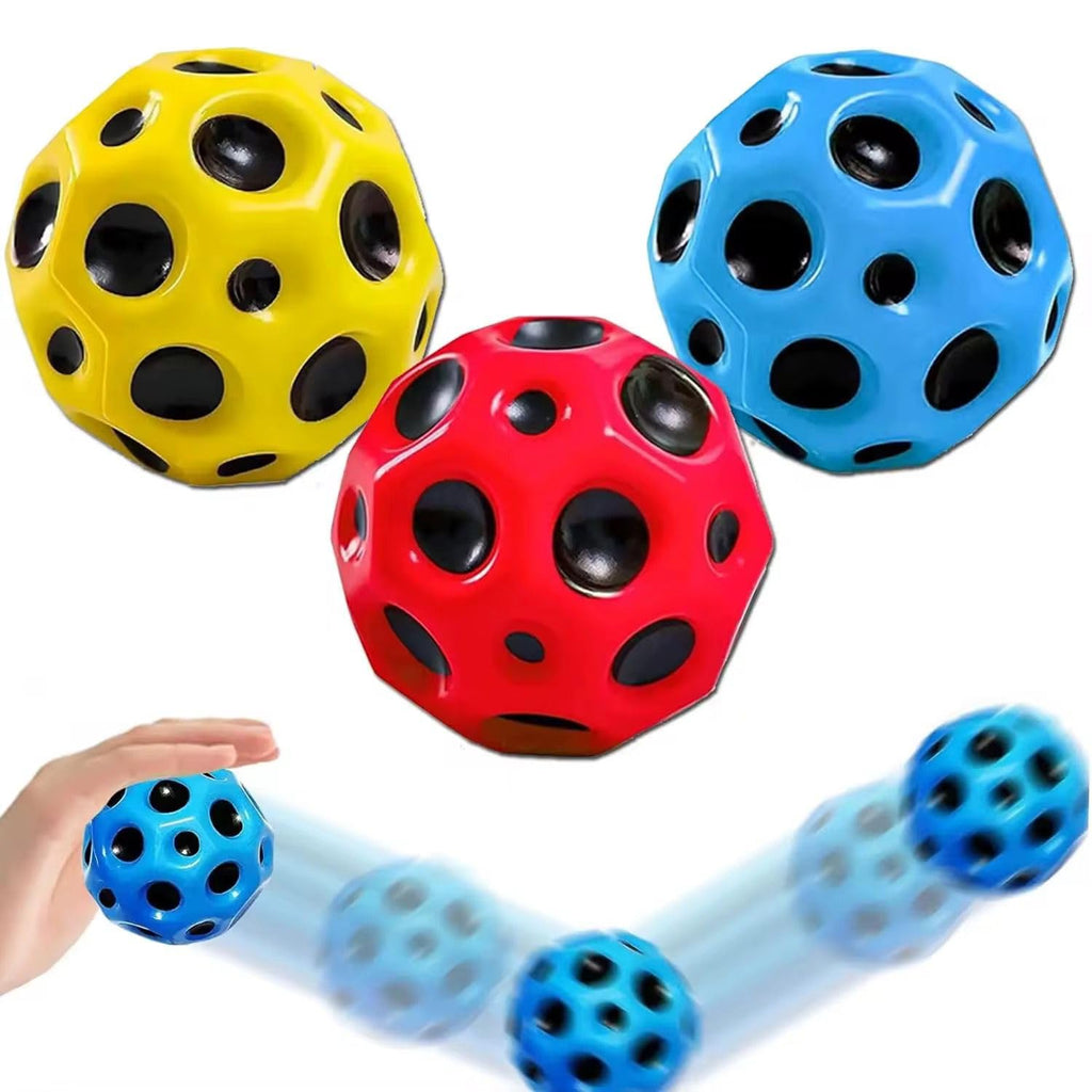 Super Bouncy Rubber Moon Ball Toy with Craters