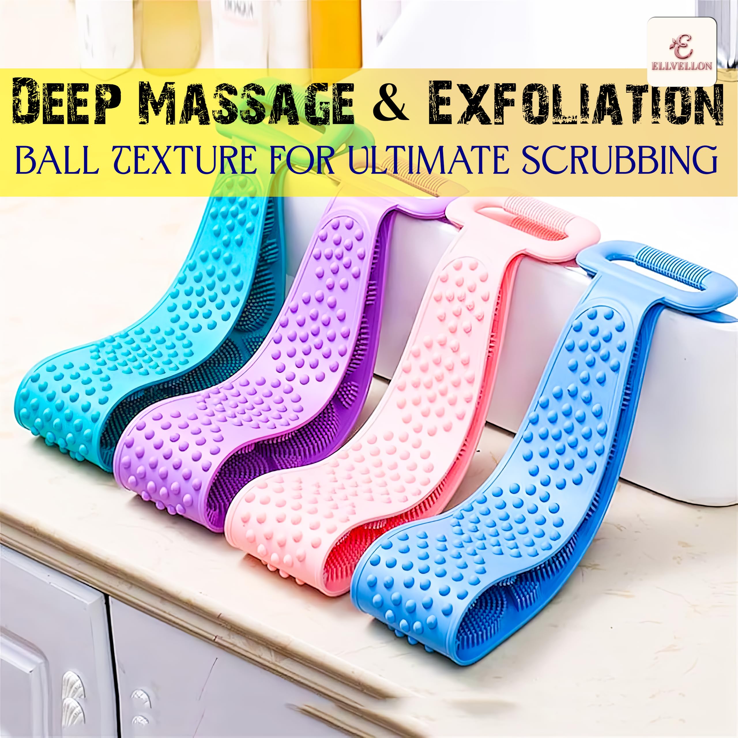 Silicone Body Scrubber Belt for a Spa-Like Clean