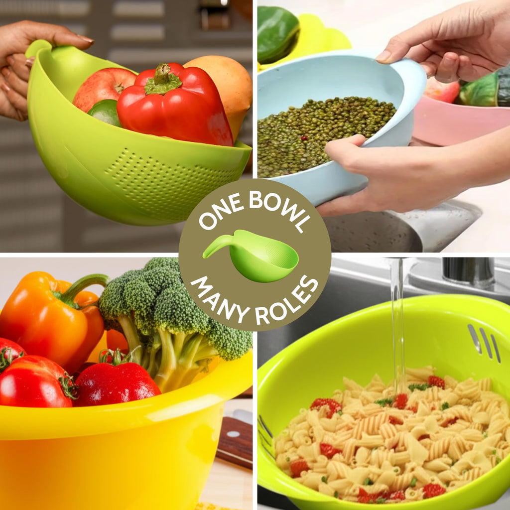 Modern Kitchen Rice Washer Bowl with Smart Strainer