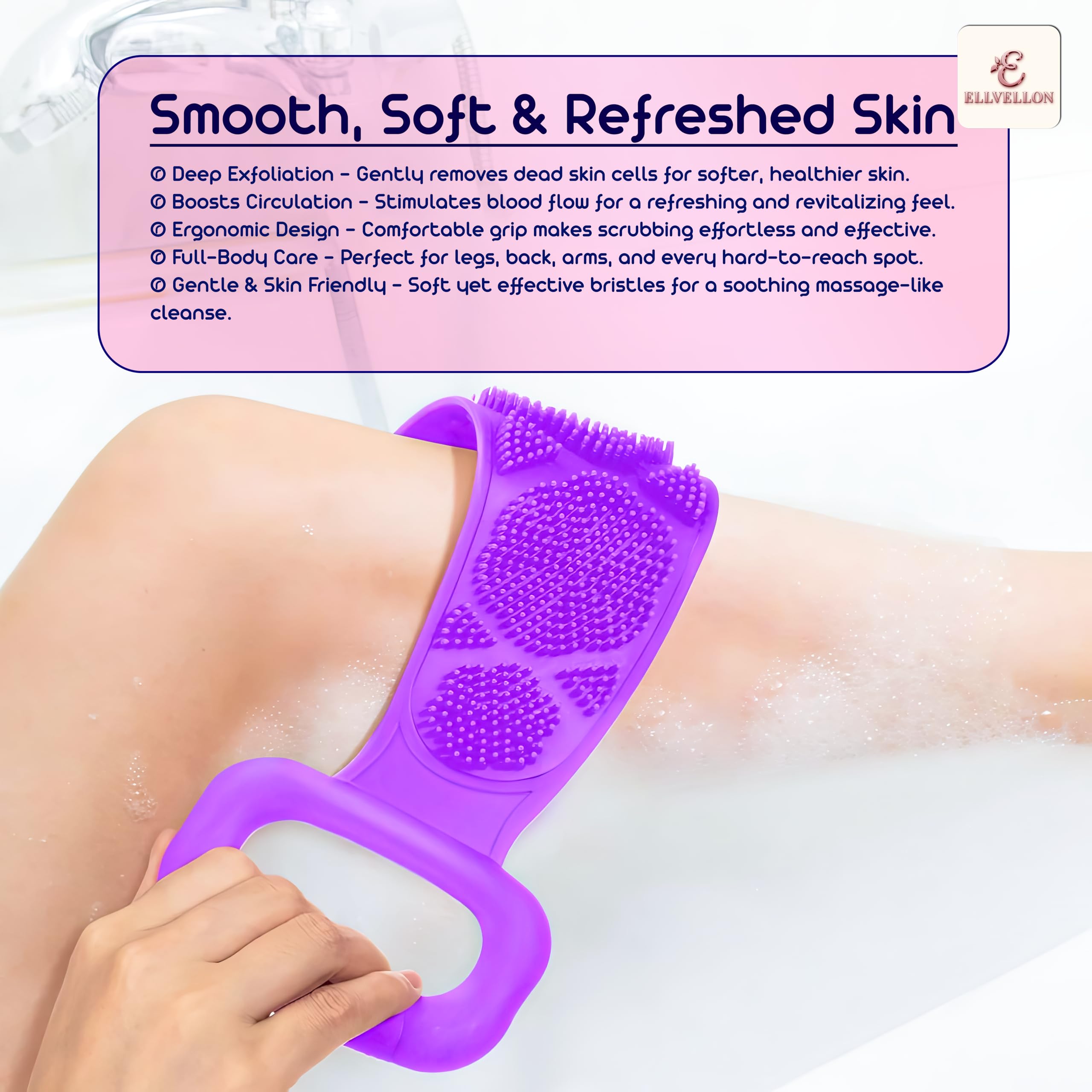 Silicone Body Scrubber Belt for a Spa-Like Clean
