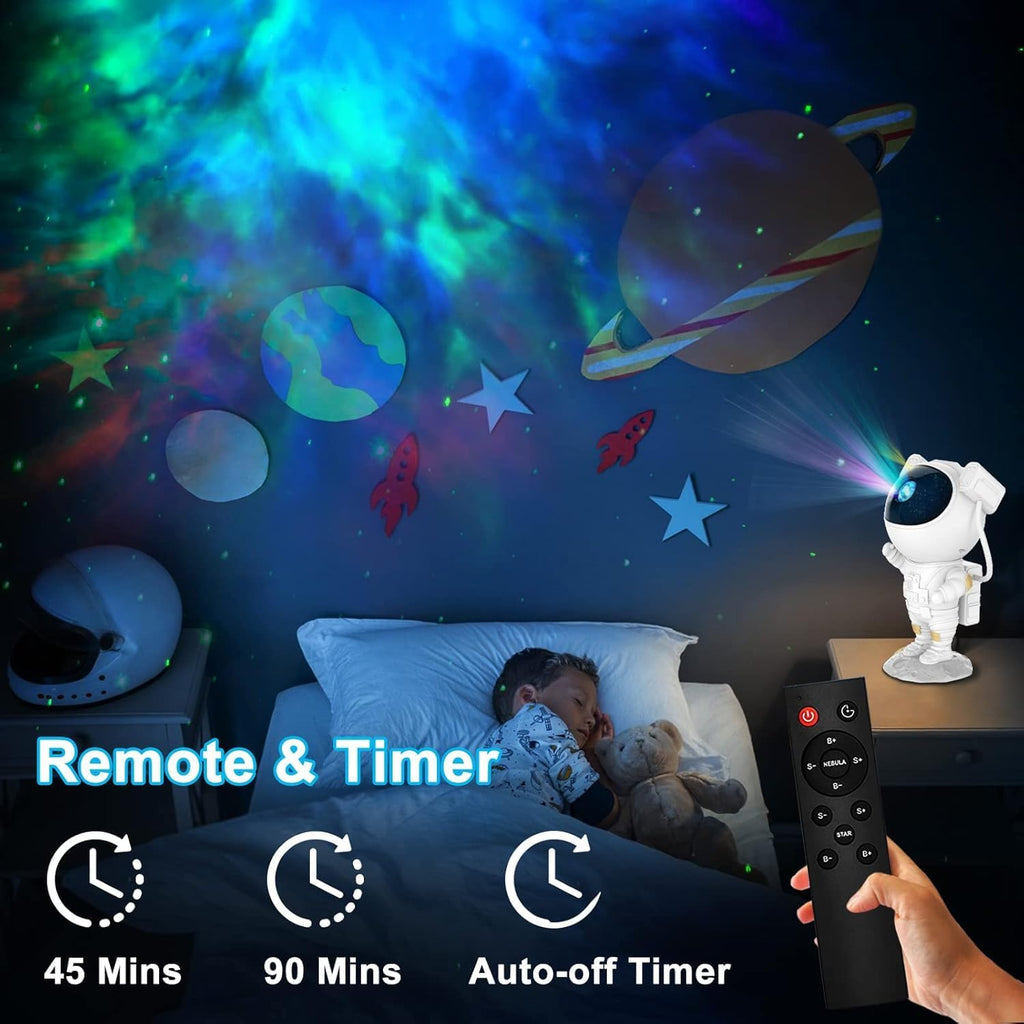 Astronaut Galaxy Projector Lamp – Star & Nebula Light for Home Decor