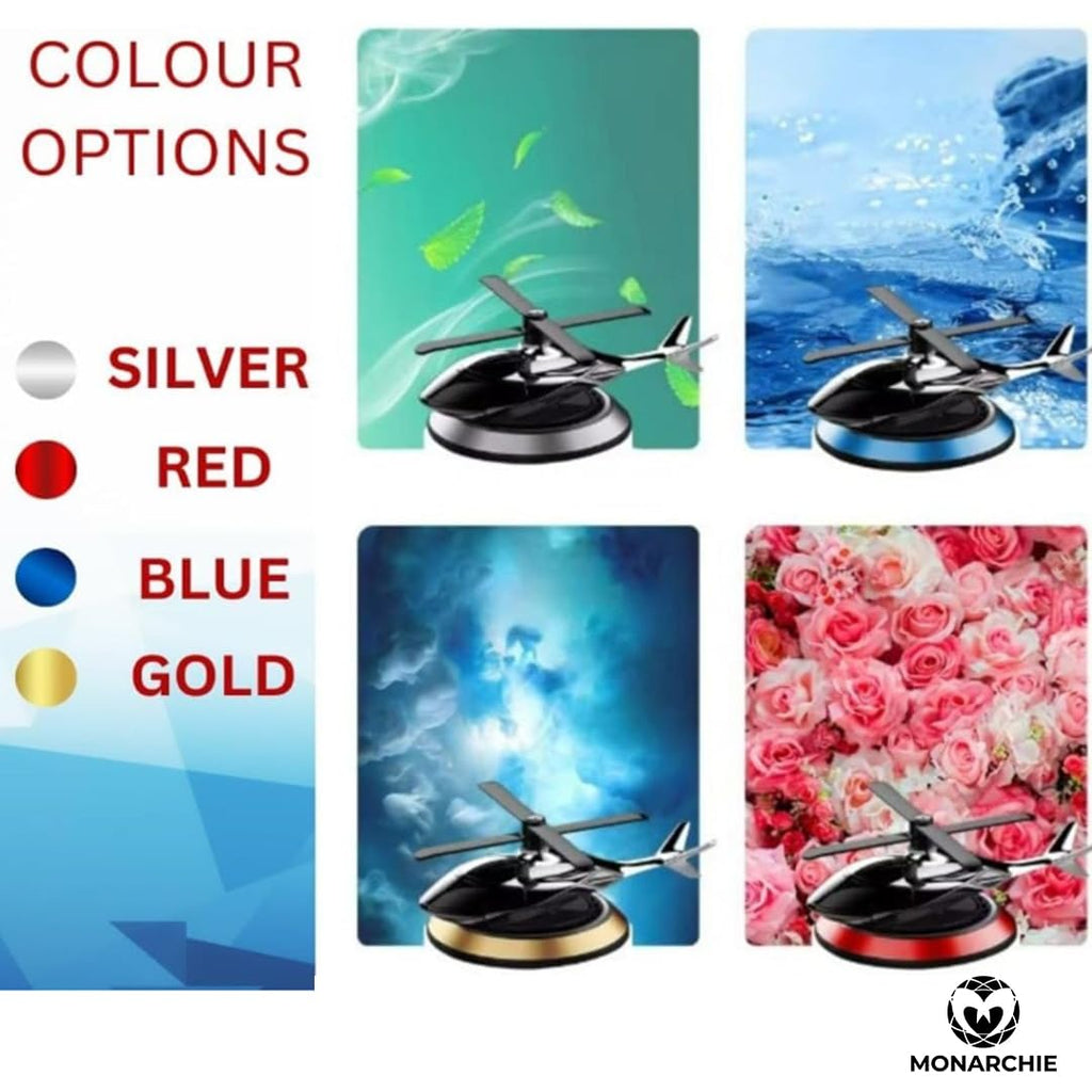 Solar Powered Helicopter Car Dashboard Aroma Diffuser