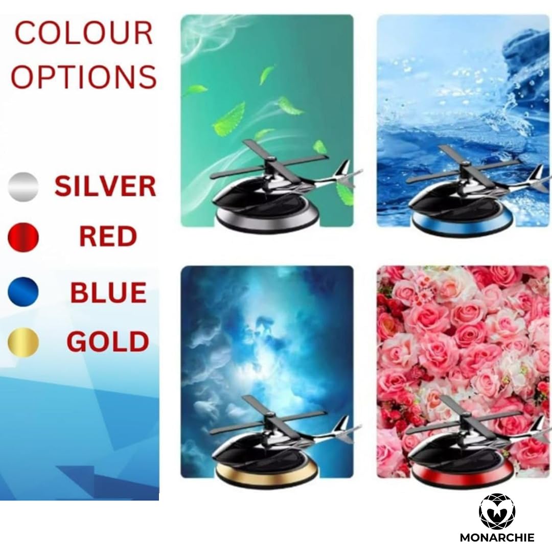 Solar Powered Helicopter Car Dashboard Aroma Diffuser