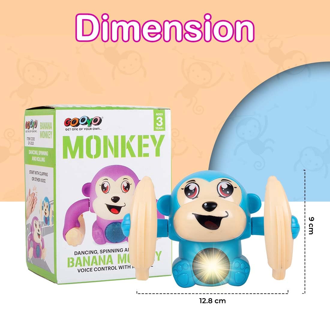 Dancing Monkey Musical Toy with Lights & Sounds