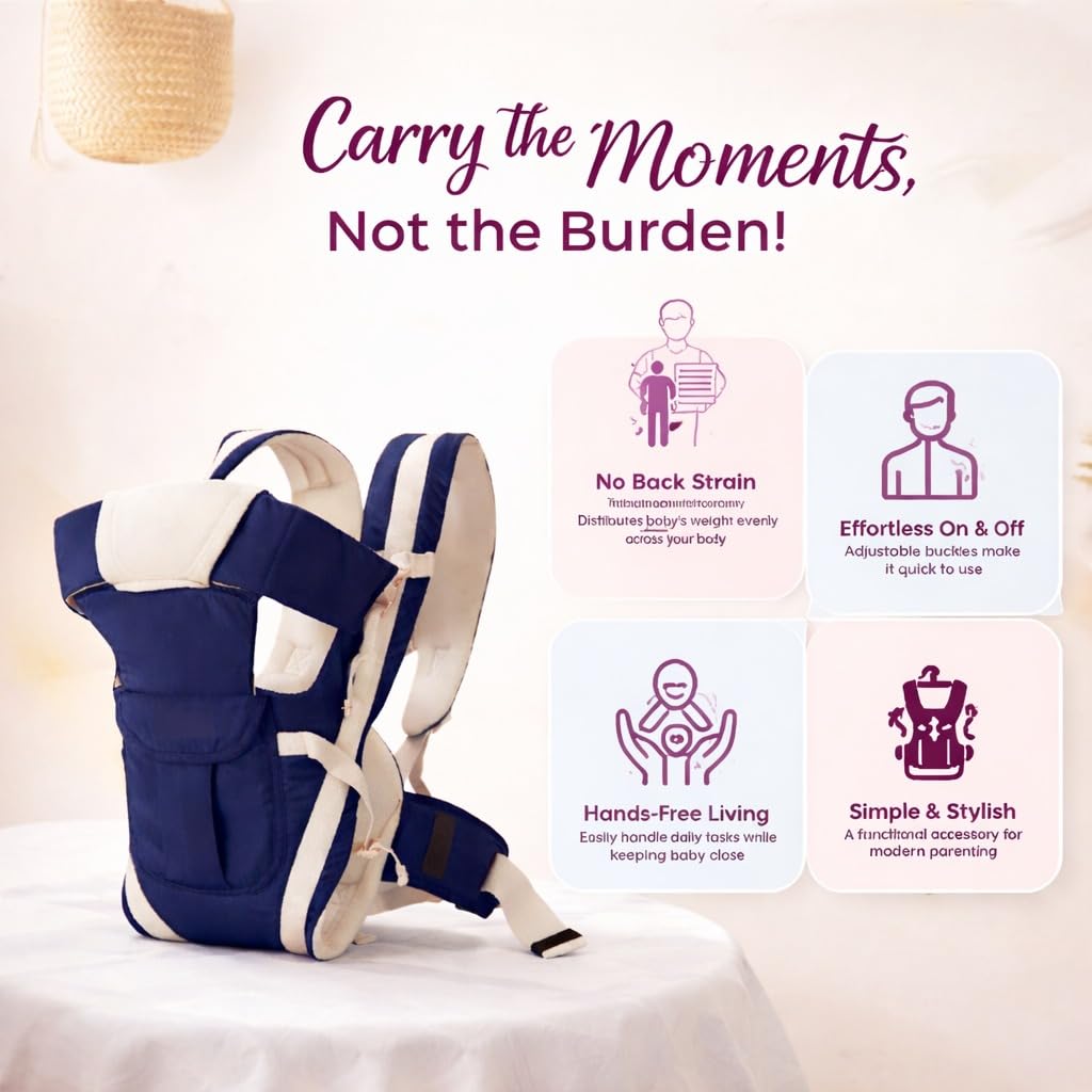 ComfortFit Adjustable Baby Carrier for Safe Baby Travel