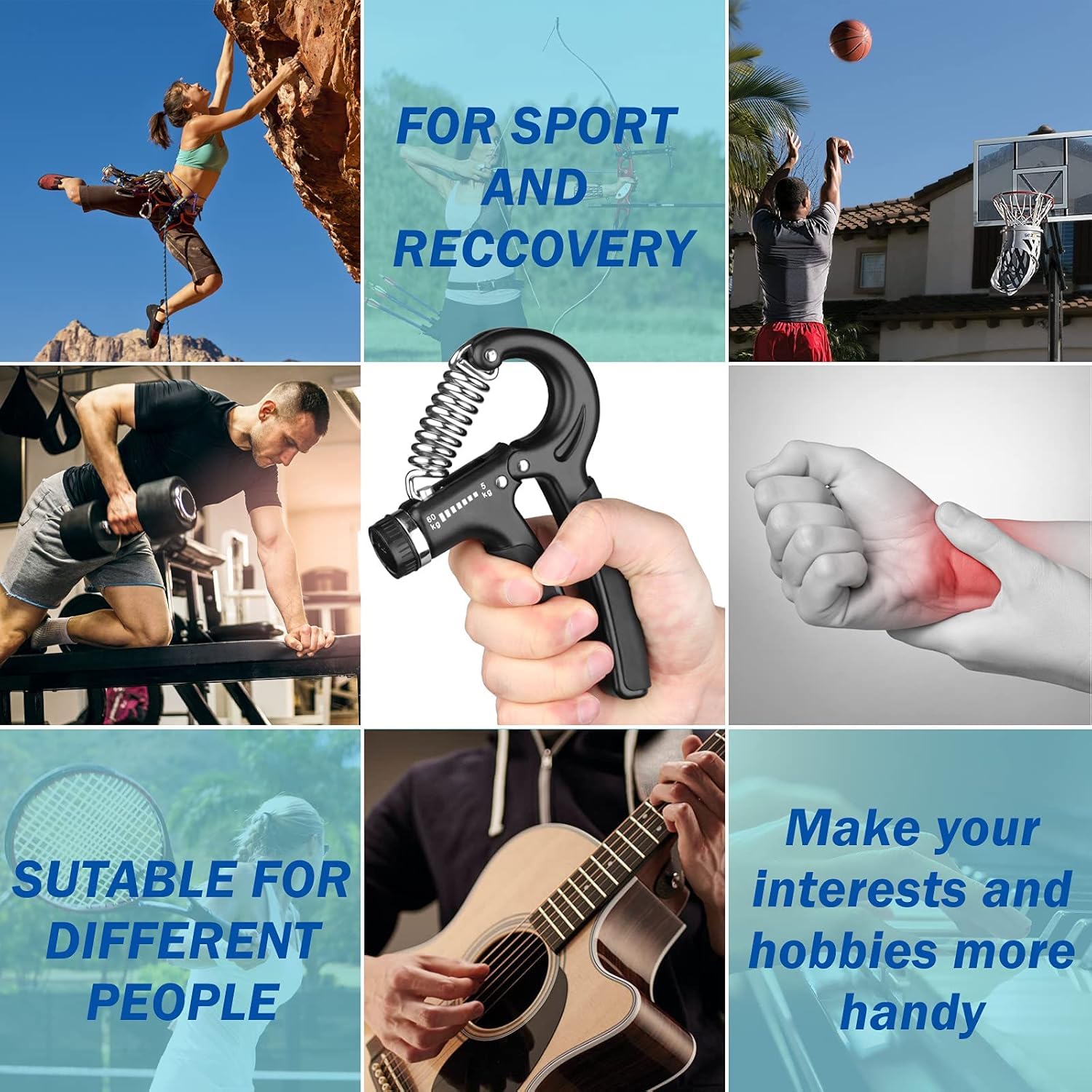 Adjustable Hand Grip Strengthener for Fitness Training