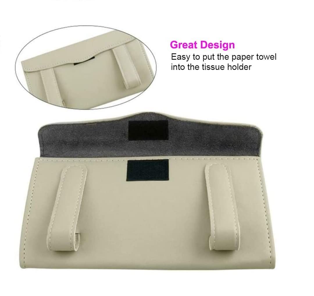 Sleek Luxury Leather Car Tissue Holder