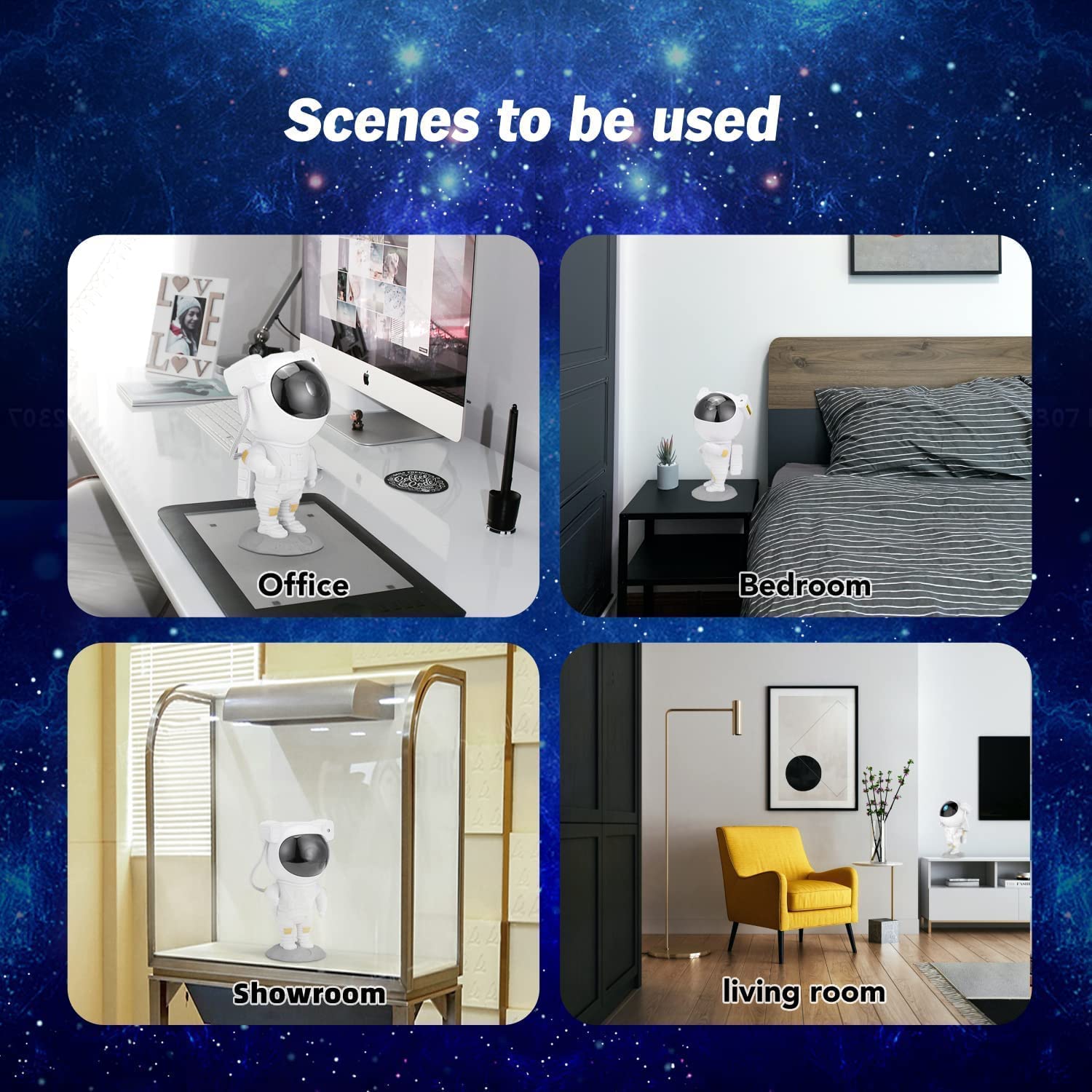 Astronaut Galaxy Projector Lamp – Star & Nebula Light for Home Decor
