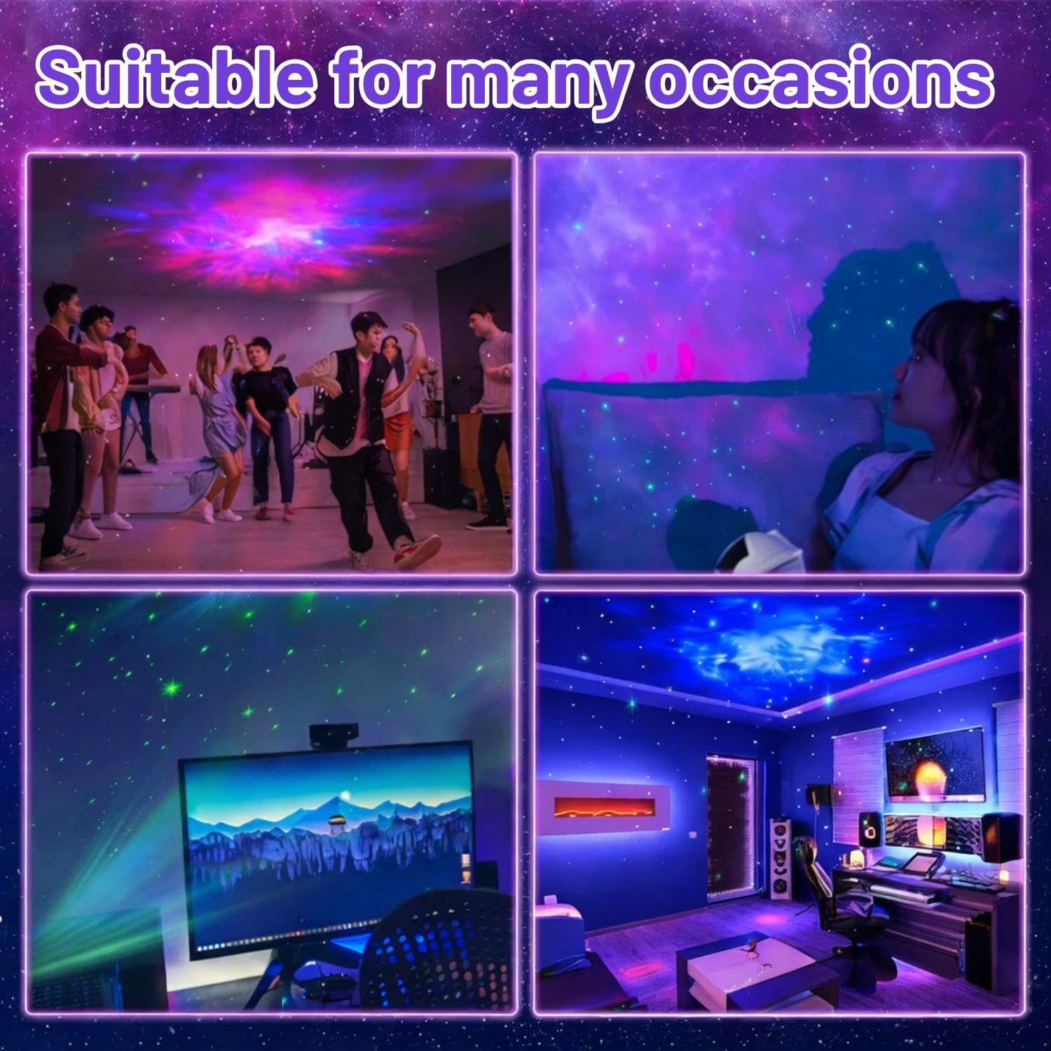Astronaut Galaxy Projector Lamp – Star & Nebula Light for Home Decor