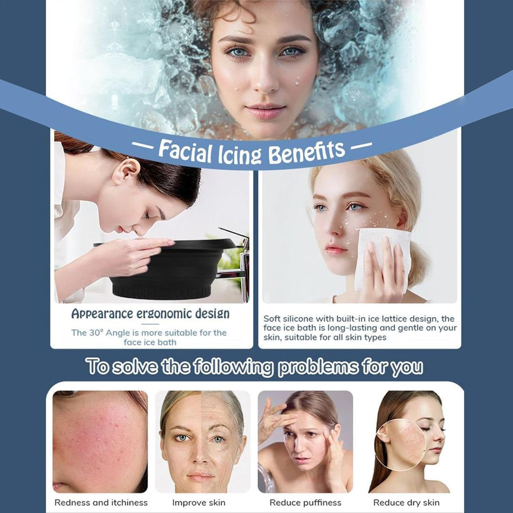 Silicone Ice Face Bowl for Skin Cooling Therapy